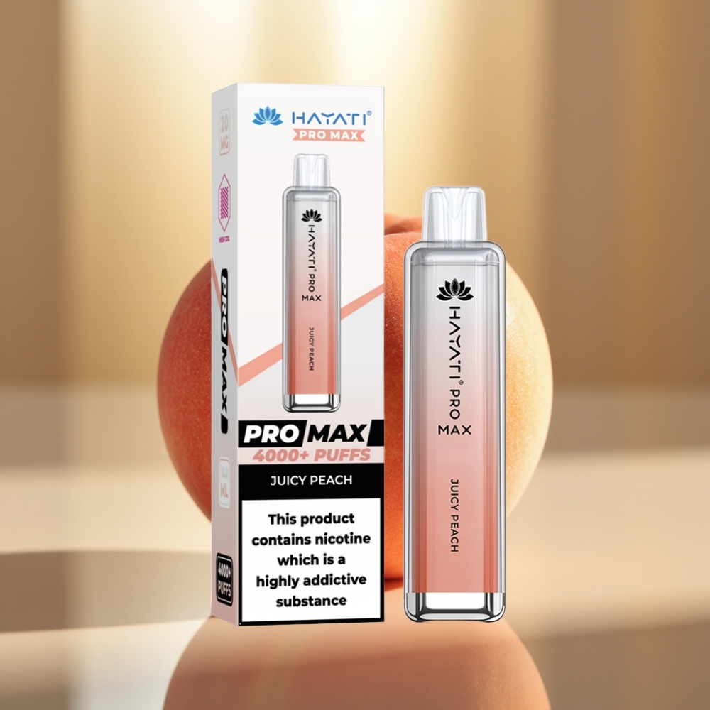 Hayati Pro Max 4000 Puffs - Hämmästyttävä Persikka 1400mAh Akku Ladattava