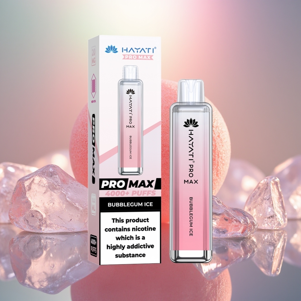 Hayati Pro Max 4000 Puffs Disposable Vape Bubblegum Ice - 1400mAh akku 2/5 nikotiinia