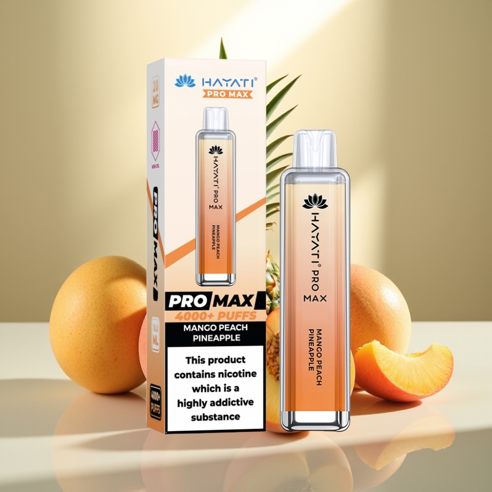 Hayati Pro Max 4000 Puffs Disposable Vape Mango-Persikka-Ananas (1400mAh 2/5 Nikotiinia)