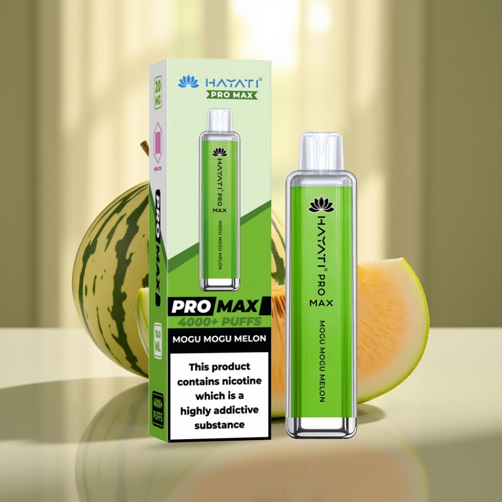 Hayati Pro Max 4000 Puffs Disposable Vape Mogu Mogu Meloni – 1400mAh akku 2ml/10ml säiliö