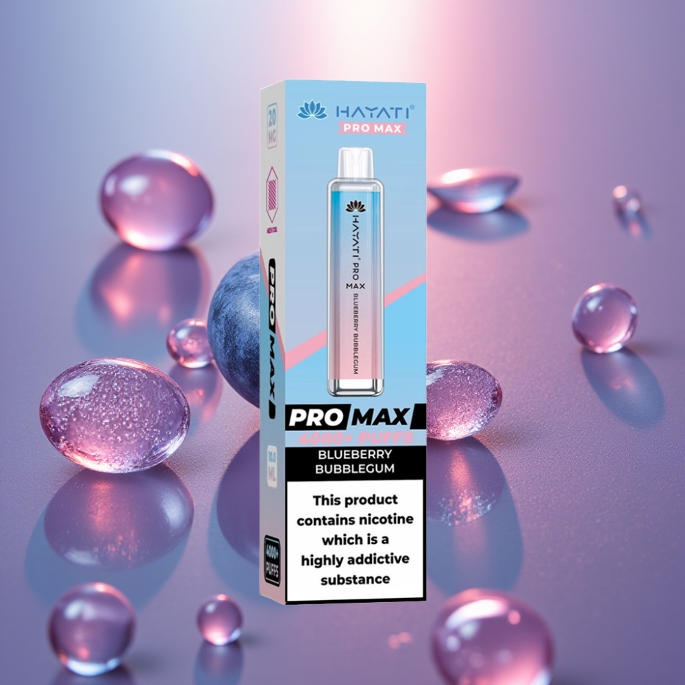 Hayati Pro Max 4000 Puffs Disposable Vape Mustikkapurkka 1400mAh akku ladattava