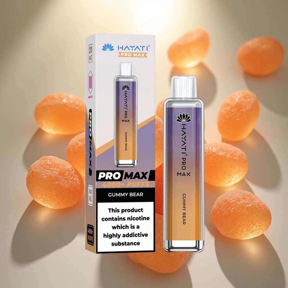Hayati Pro Max 4000 Puffs Disposable Vape Nallekarkki – 1400mAh Akku Ladattava