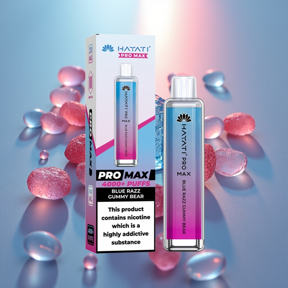 Hayati Pro Max 4000 Puffs Disposable Vape Sininen Vahamainen Karhu 1400mAh akku