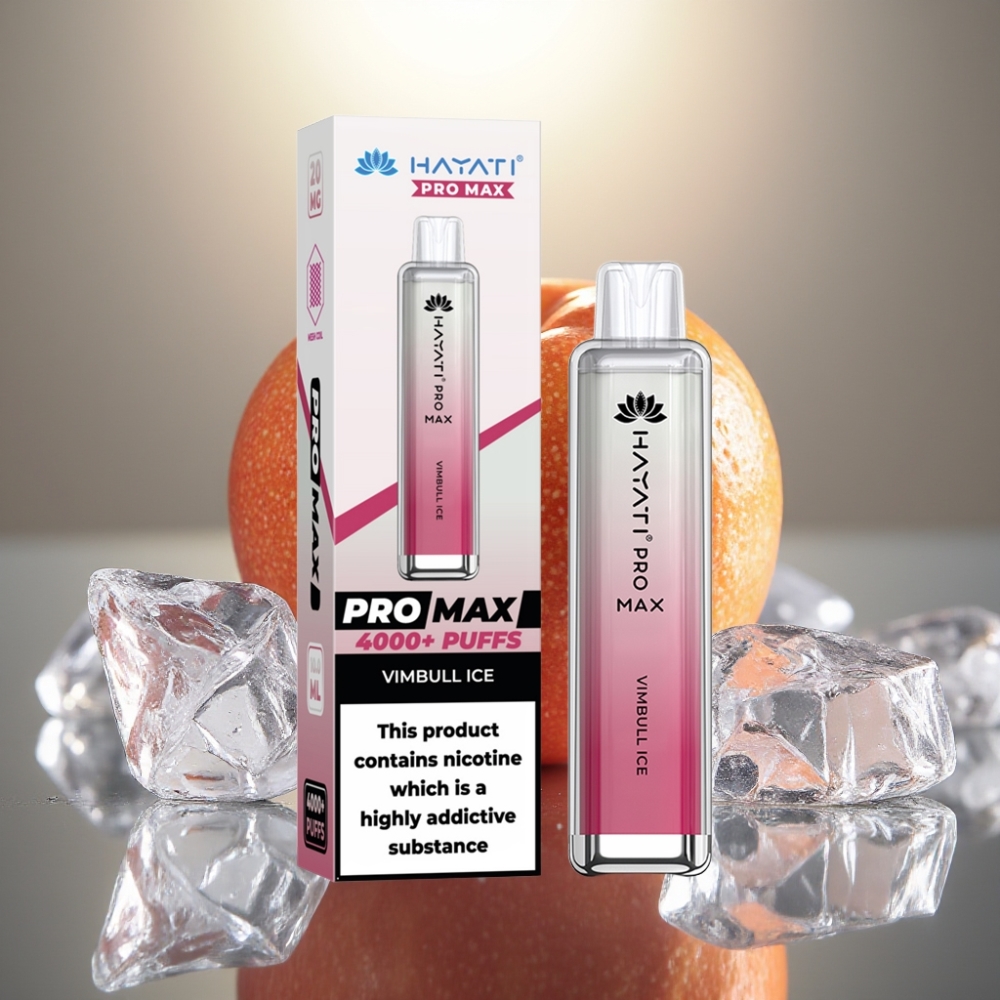 Hayati Pro Max 4000 Puffs Hajautettava Vape Jäävirta 1400mAh akku 2ml säiliö