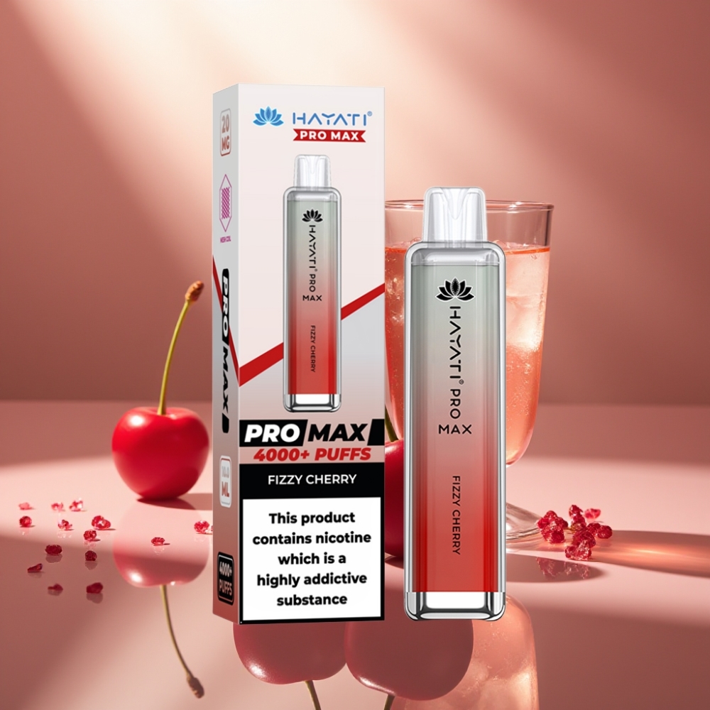 Hayati Pro Max 4000 Puffs Hajottava Vape Virkky Kirsikka – 1400mAh Ladattava