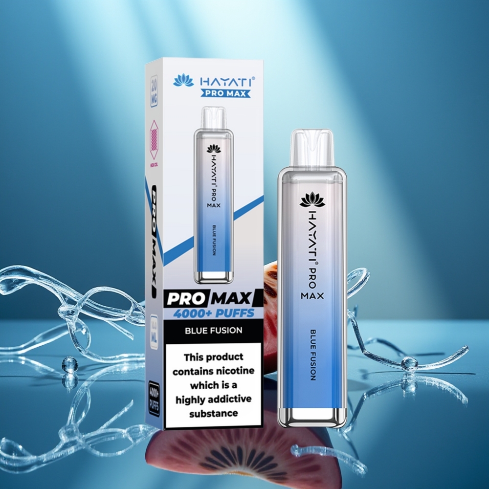 Hayati Pro Max 4000 Puffs Kertakäyttöinen Vape Sininen Fuusio 1400mAh latauskelpoinen