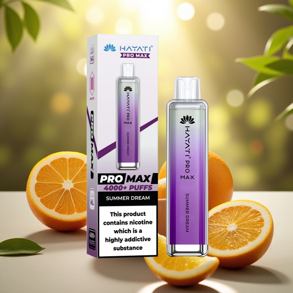 Hayati Pro Max 4000 Puffs Kesäunelma - 1400mAh 2ml/10ml Uudelleenladattava