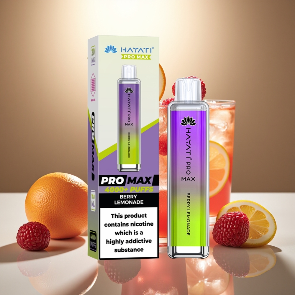 Hayati Pro Max 4000 Puffs Käytettä Vape Marja-Limonadi (1400mAh Ladattava)