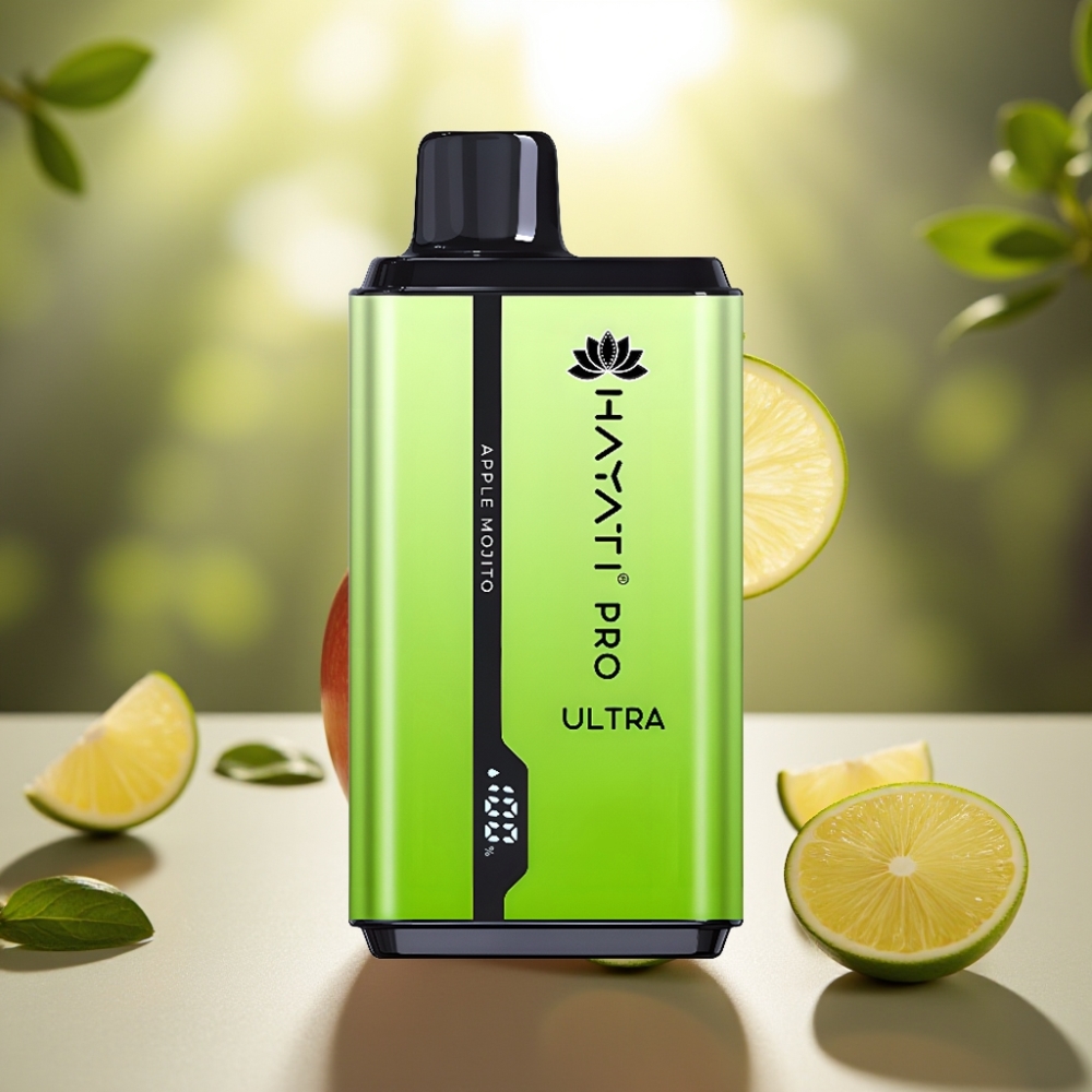 Hayati Pro Ultra 15000 Puffaa Paristo 850mAh Omena Mojito