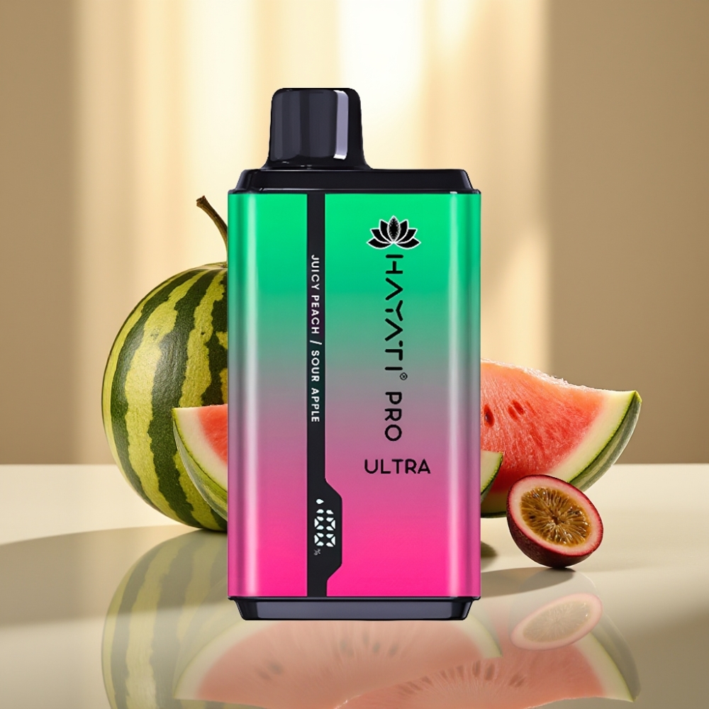 Hayati Pro Ultra 15000 Puffit Disposabeli Vape Vesimeloni-Kiivi-Passionhedelmä 850mAh 2×12ml