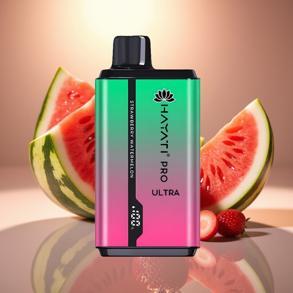 Hayati Pro Ultra 15000 Pussit Disposable Vape Mansikka-Arbuusi (850mAh 2×12ml)