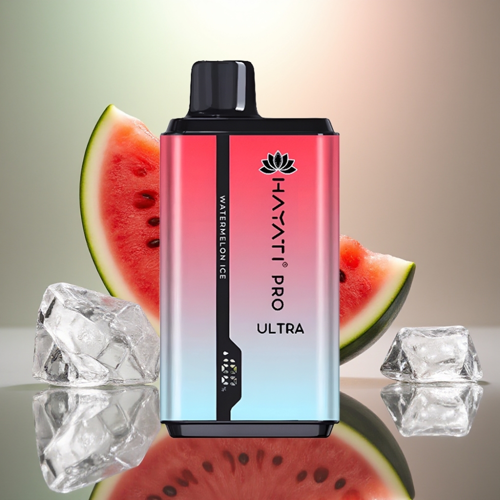 Hayati Pro Ultra 15000 Pusska Disposable Vape Vesimeloni-Jää  850mAh