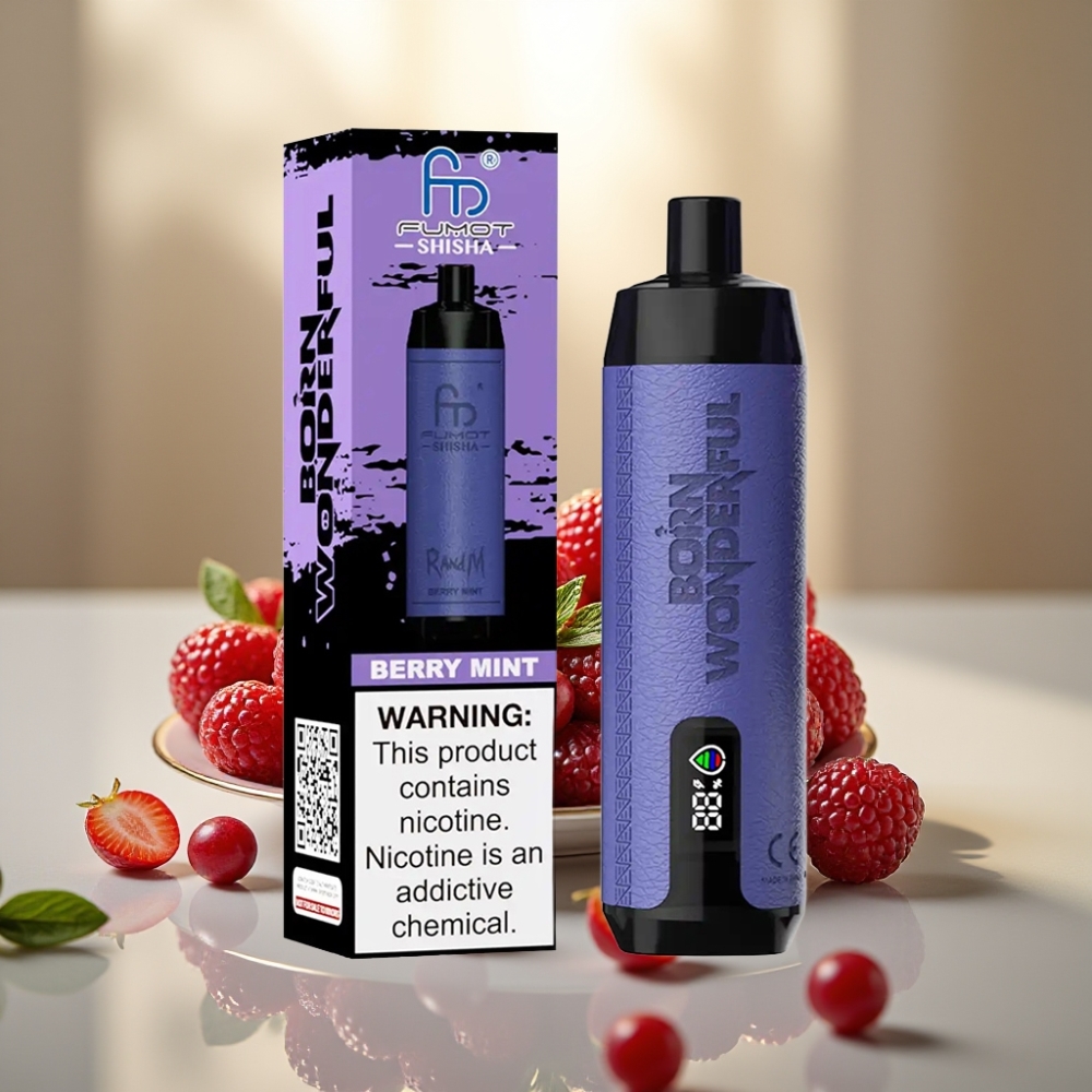 RandM Fumot Shisha 10000 Puffia Disposable Vape Marjamenttihöyry 18ml