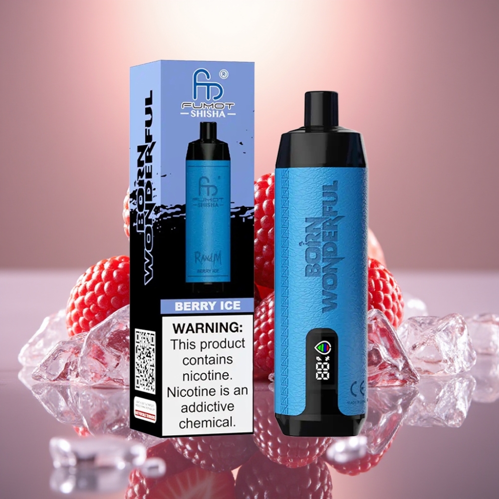 RandM Fumot Shisha 10000 Puffs - 18ml esitäytetty nestemäki - Marja-Jää