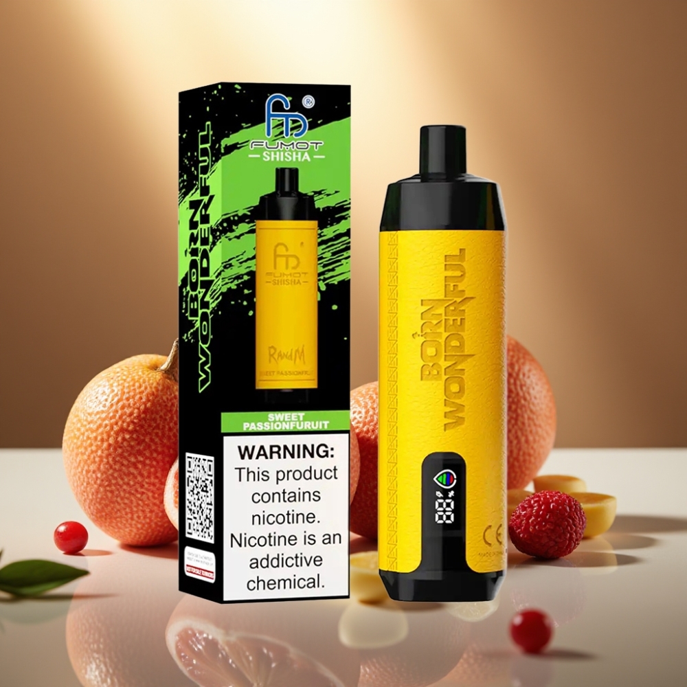 RandM Fumot Shisha 10000 Puffs Disposable Vape Makea Passiohedelmä 18ml 850mAh
