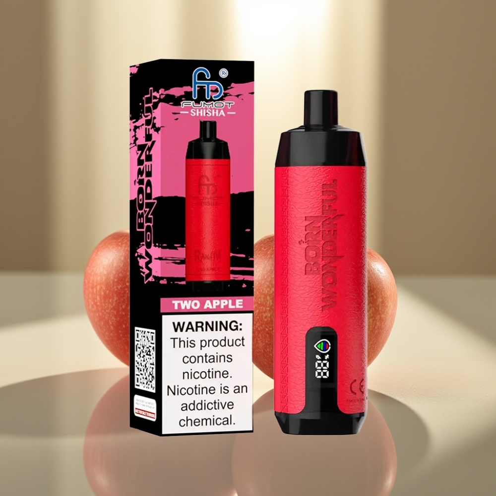 RandM Fumot Shisha 10000 Pähkäykset Disposable Vape Kaksi Omenaa 18ml 850mAh