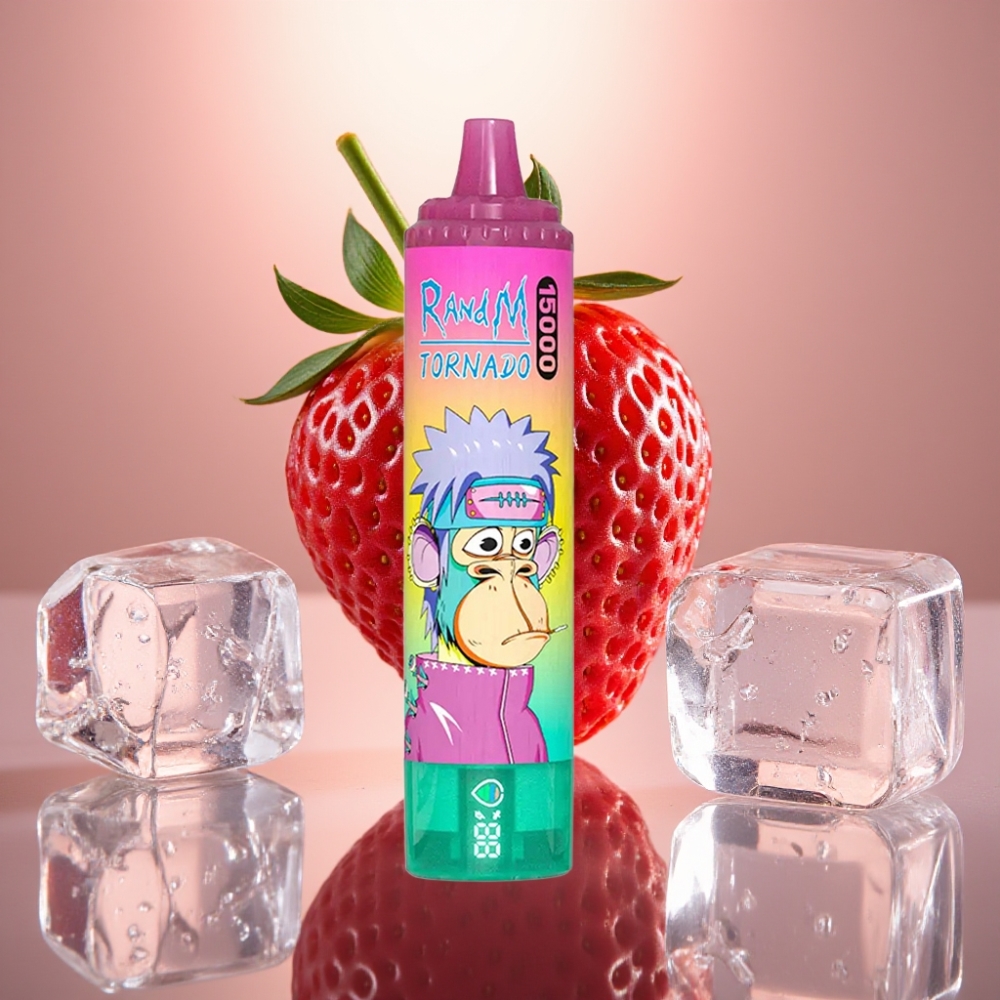 RandM Fumot Tornado 15000 Puffs - Mansikkajää - 25ml nestetilavuus - Mesh-käämi