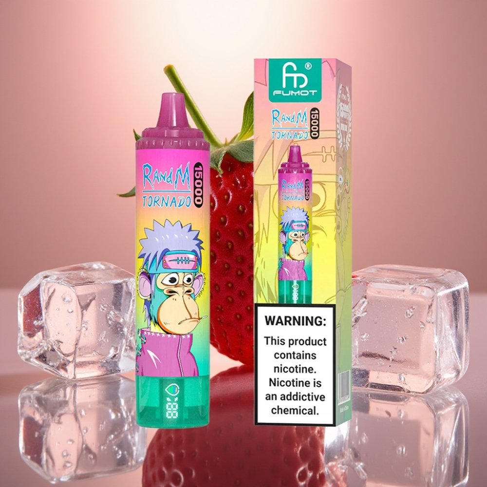 RandM Fumot Tornado 15000 Puffs - Mansikkajää - 25ml nestetilavuus - Mesh-käämi