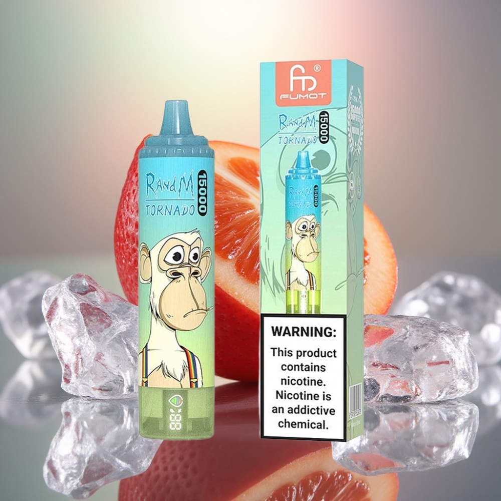 RandM Fumot Tornado 15000 Puffs 25ml Jääpuikko Type-C Ladattava Mesh Coil