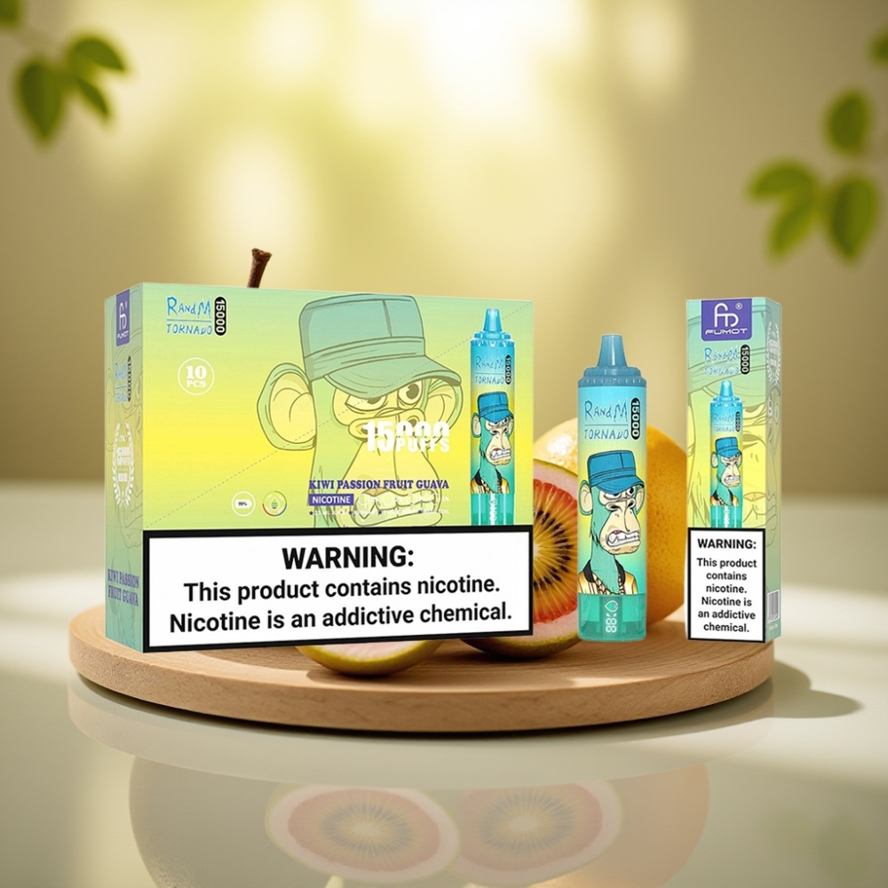 RandM Fumot Tornado 15000 Puffs 25ml LCD Kiivi Passiohedelmä Guava