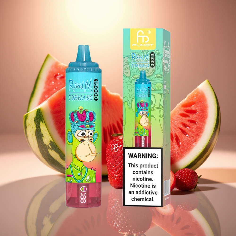 RandM Fumot Tornado 15000 Pörräjä Ladattava Mansikka-Vesimeloni 25ml Type-C