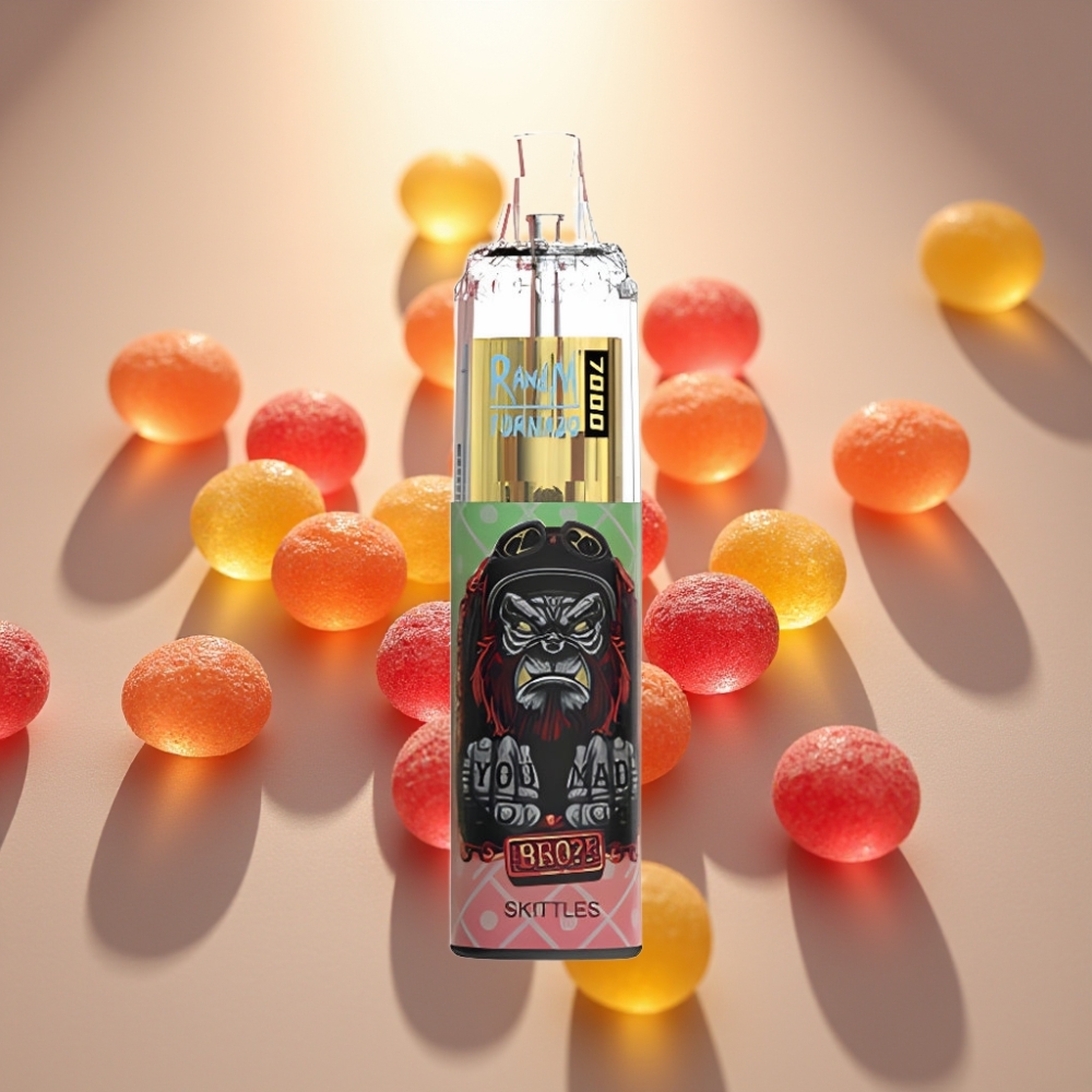RandM Fumot Tornado 7000 Puffaa Disposable Vape Skittles-Maku 14 ML Type-C