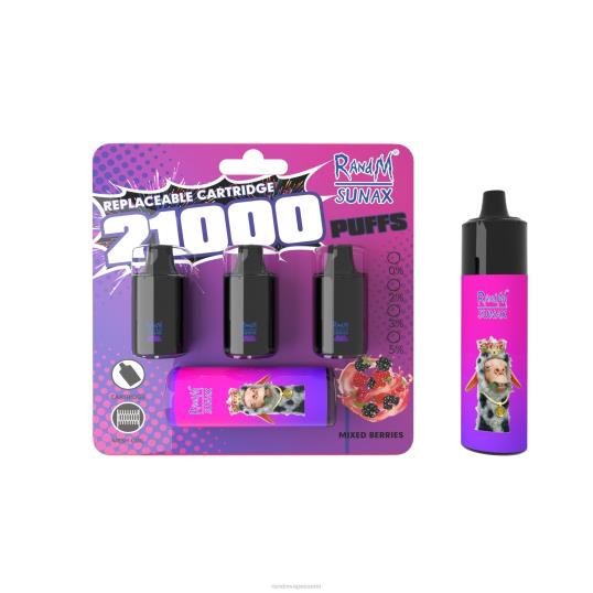 RandM Online Shop - RandM Sunax 21000 ilmavirran säätökotelo vaihdettava vape laite 1kpl 020X2270 sekoitettuja marjoja
