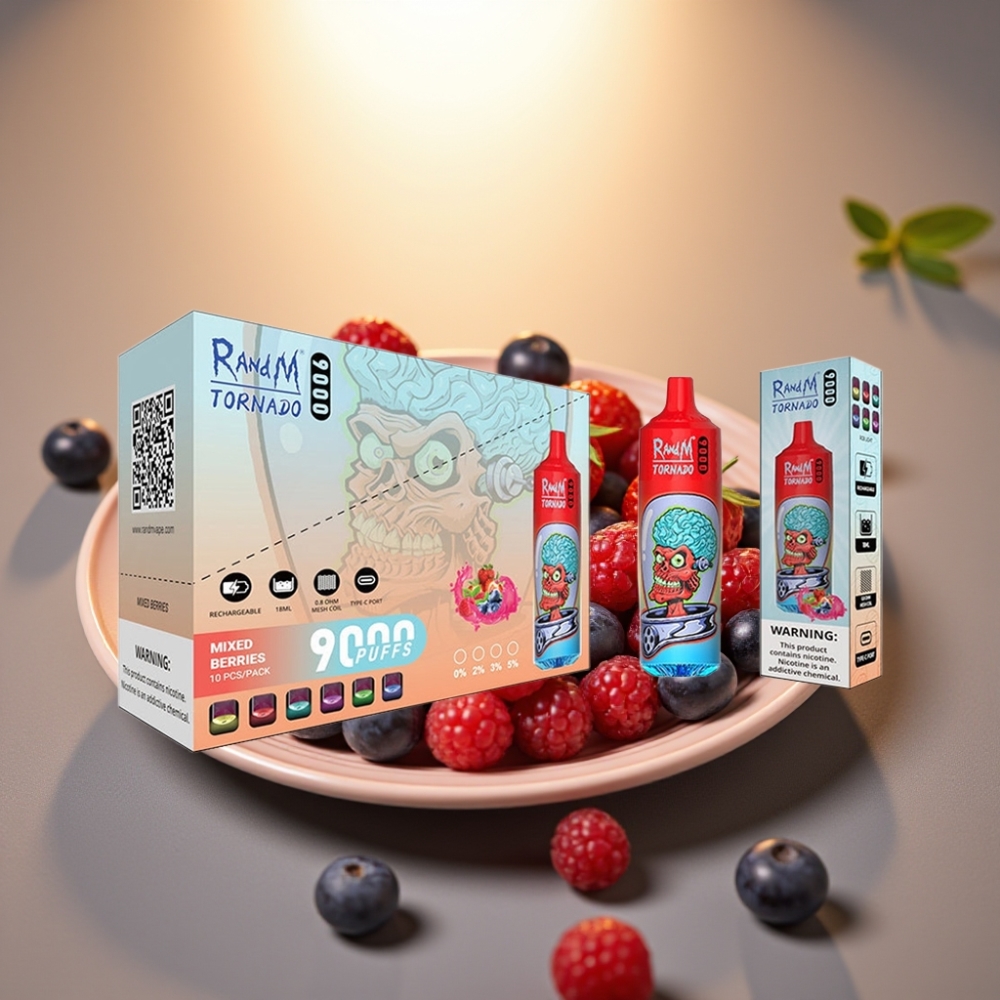 RandM Tornado 9000 Puffs 850 mAh Ladattava Sekamarja