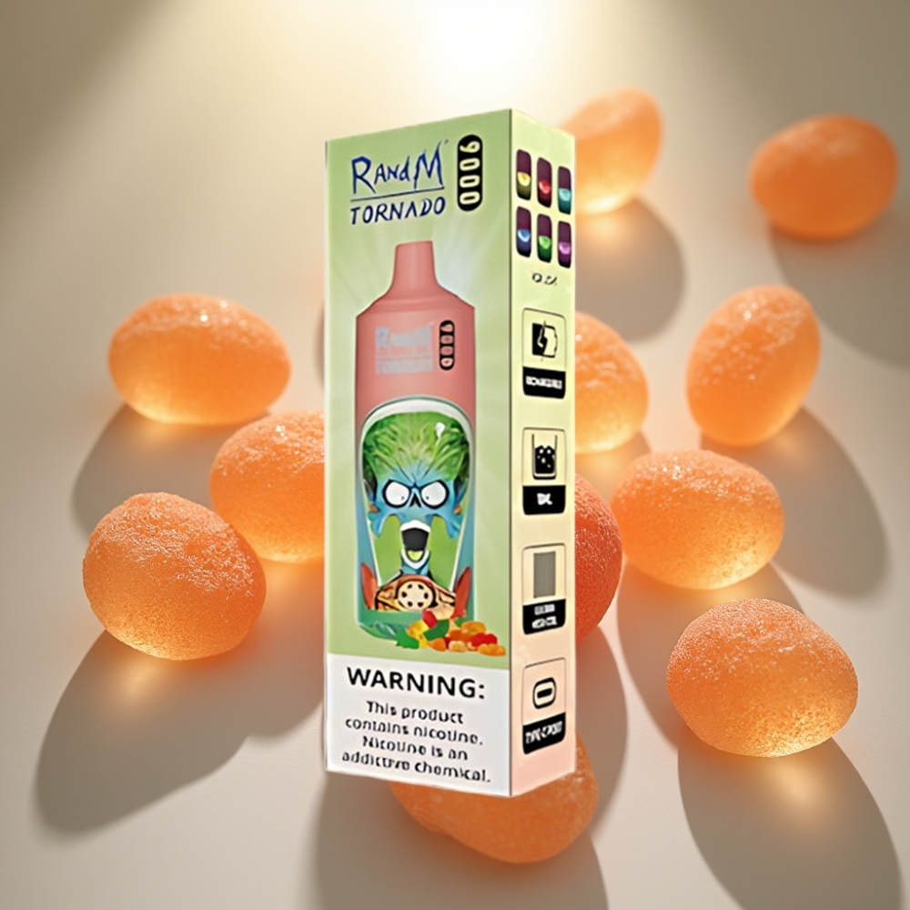 RandM Tornado 9000 Puffs 850 mAh Latauskelpoinen 18 mL Nukkakarkki