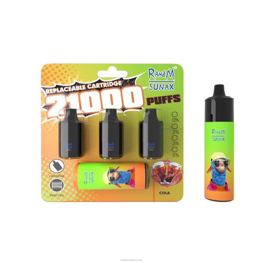 RandM Vapes - RandM Sunax 21000 ilmavirran säätökotelo vaihdettava vape laite 1kpl 020X2276 cola