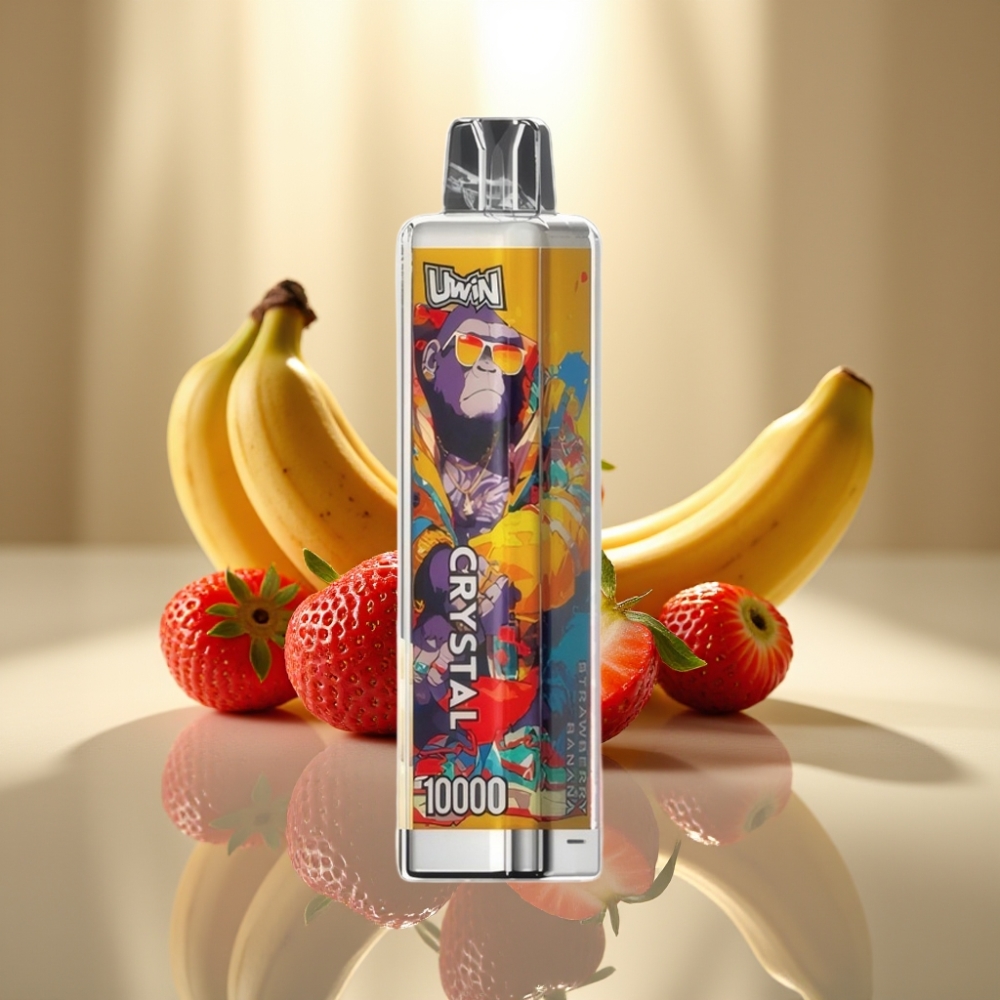 UWIN Crystal 10000 Puffs 18ml Mansikka-Banaani RGB-valot