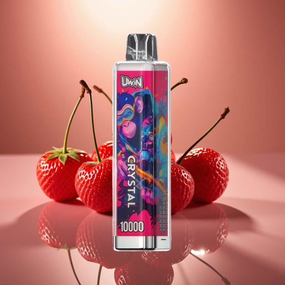 UWIN Crystal 10000 Puffs Disposable Vape Mansikka-Karpalo-Kirsikka 18ml RGB