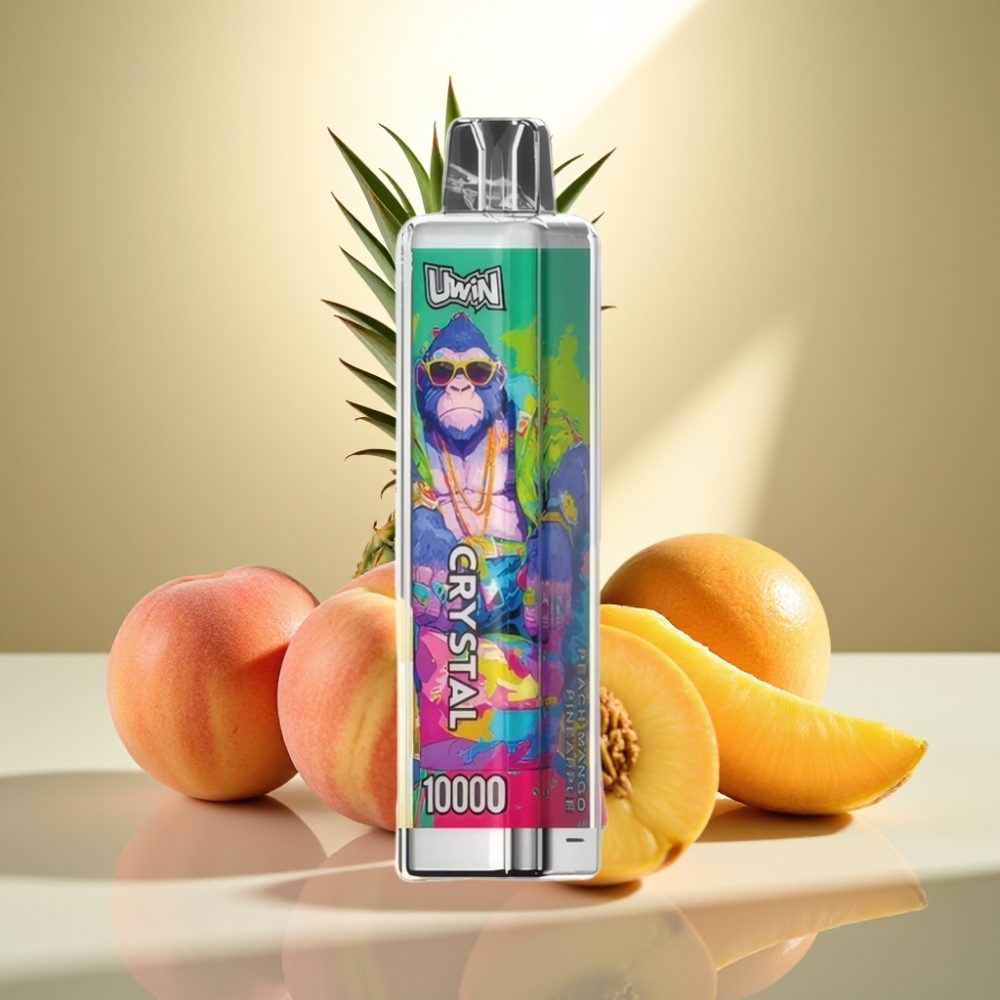 UWIN Crystal 10000 Puffs Disposable Vape Persikka Mango Ananas – 18ml Type-C