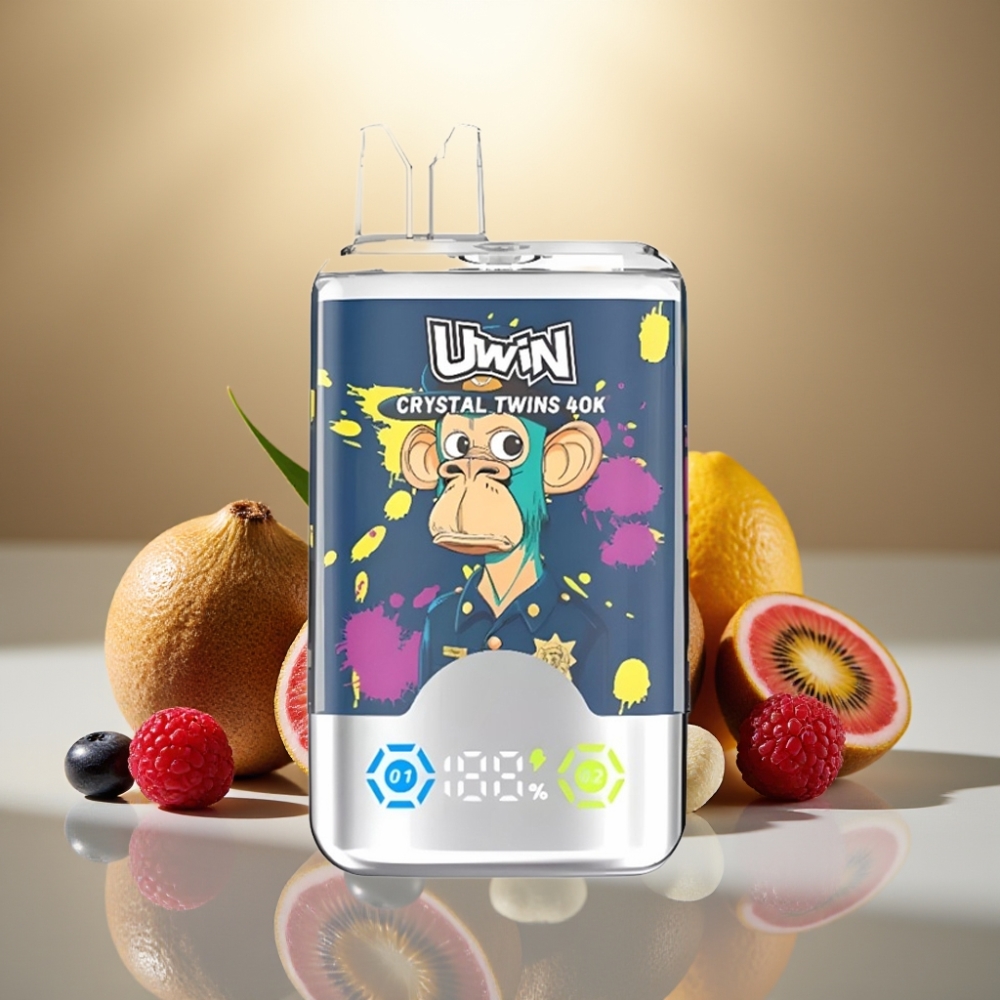 UWIN Crystal Twins 40000 Pärinä Kaksi Makua Kiivi Passiohedelmä Guava Mustikka Vadelma (850mAh Type-C)