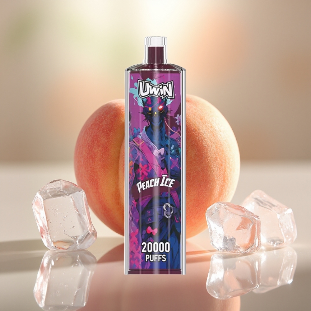 Uwin Shisha Hookah Crystal 20000 Puffs Persikka-Jää (22ml Type-C Mesh-käämitys)