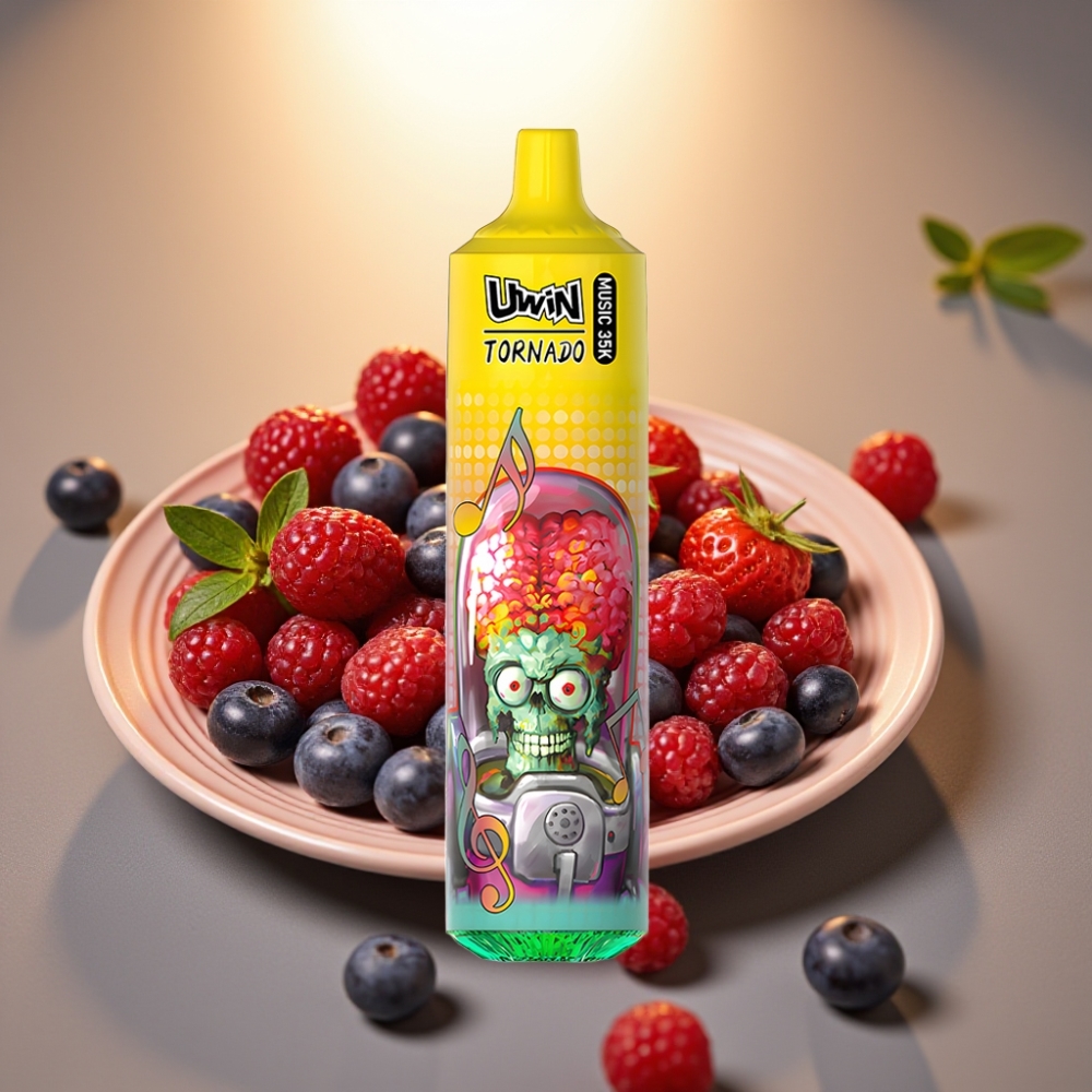Uwin Tornado 35K Musiikki Disposable Vape Mixed Berries – 35 000 tupakkaa 600 mAh akku