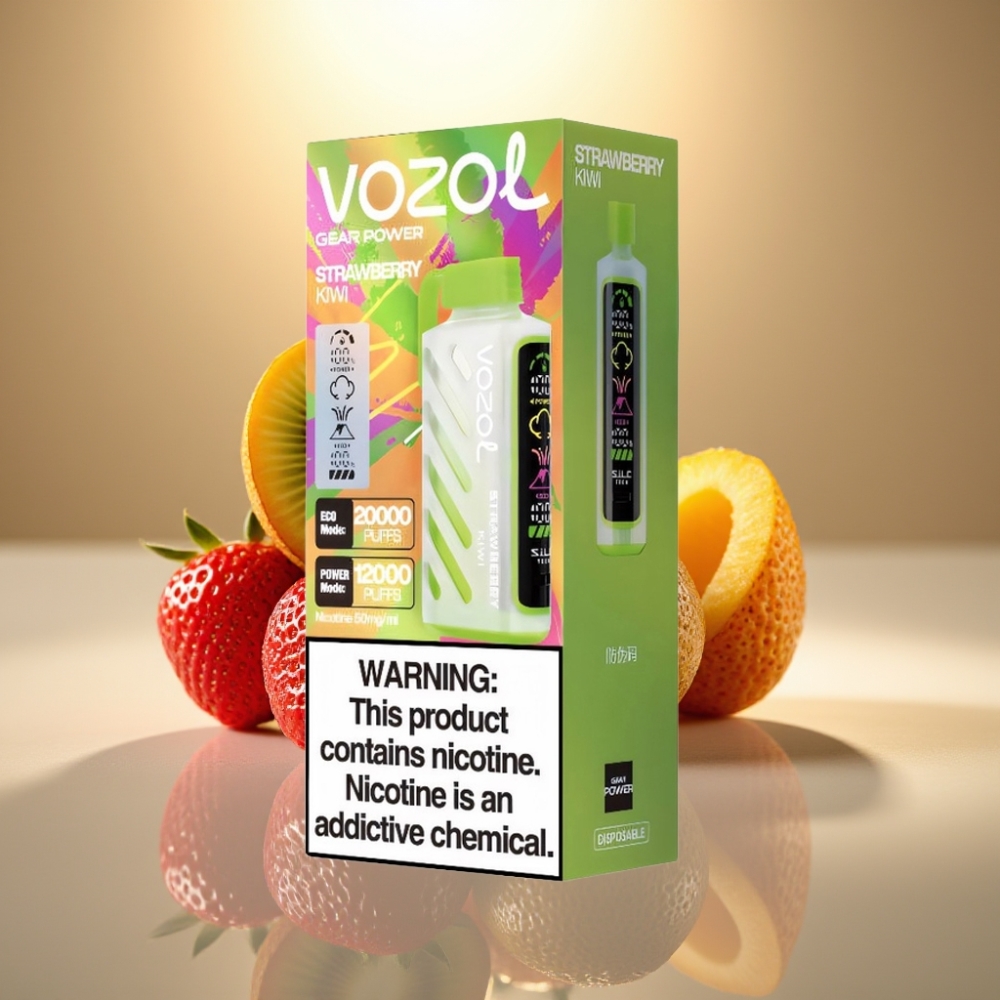 VOZOL Gear Power 20000 Puffs Dual Mesh Coil Mansikka-Kiivi