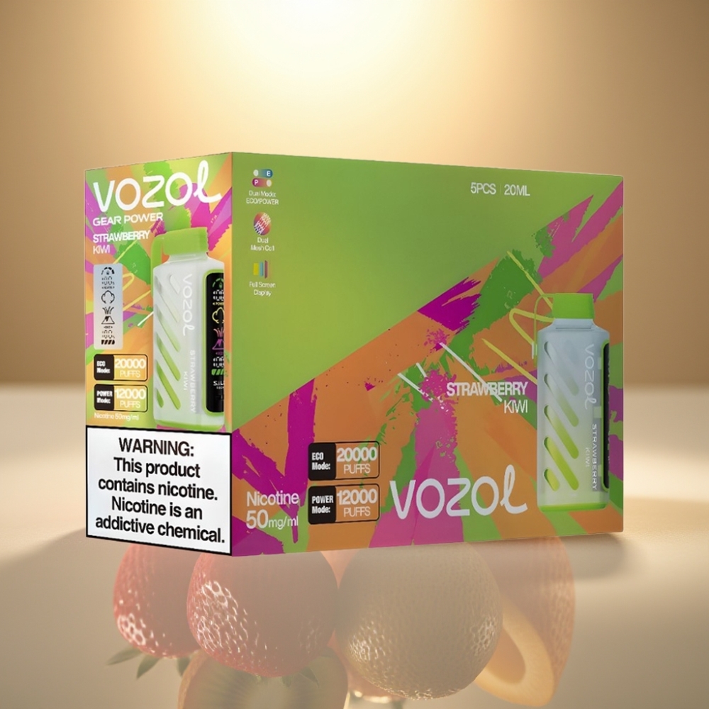 VOZOL Gear Power 20000 Puffs Dual Mesh Coil Mansikka-Kiivi