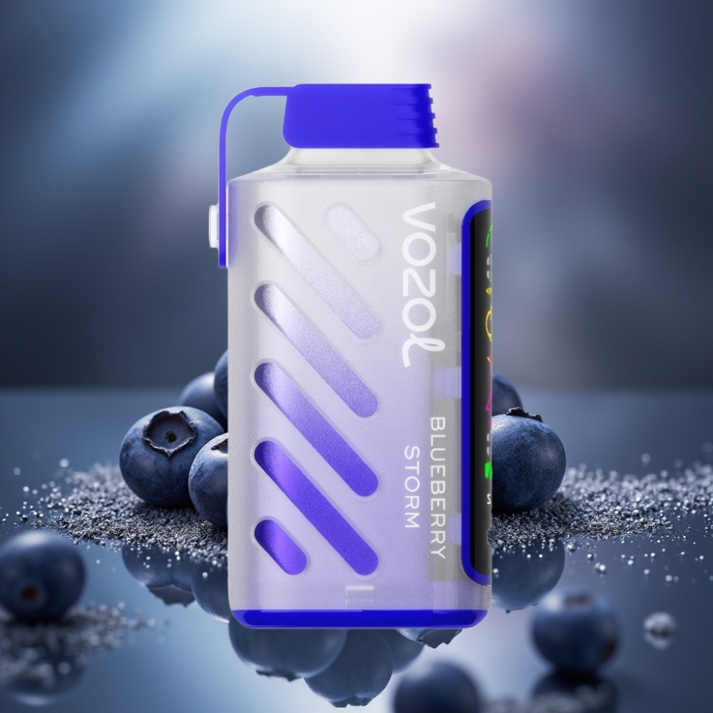 VOZOL Gear Power 20000 Puffs Kertakäyttöinen Vape Mustikkamyrsky SiLC Tech Dual Mesh Coil