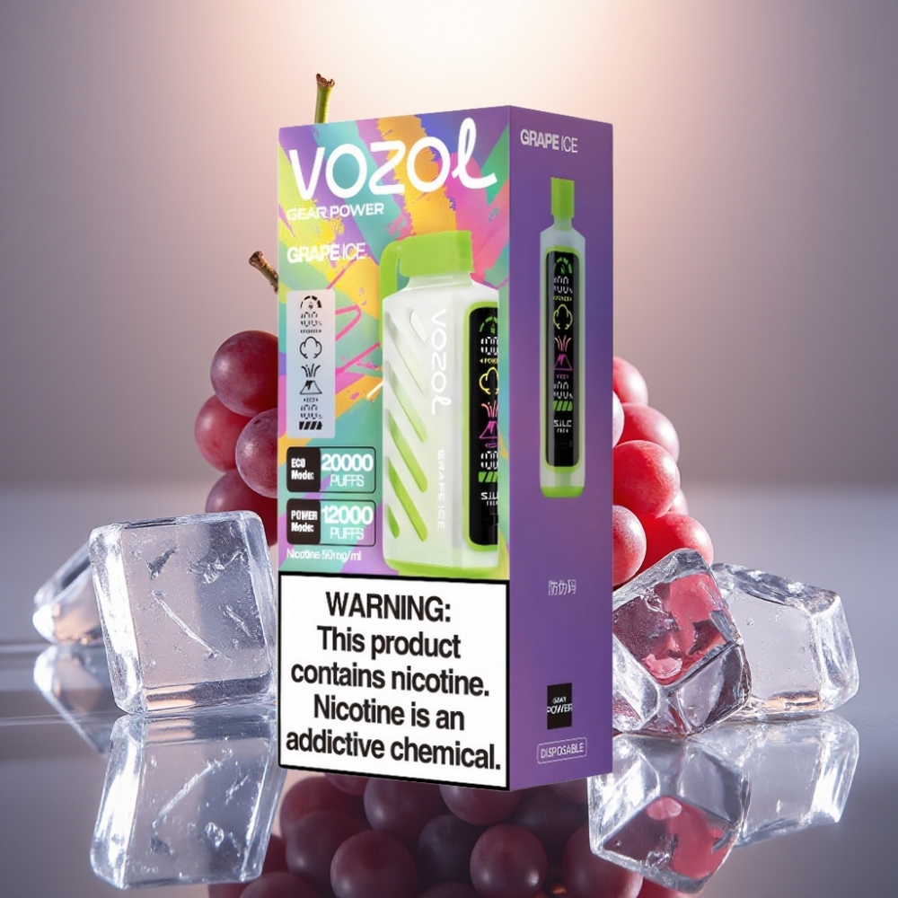 VOZOL Gear Power 20000 Puffs SiLC Tech Kaksoishuotokela Rapean Jään Rapea