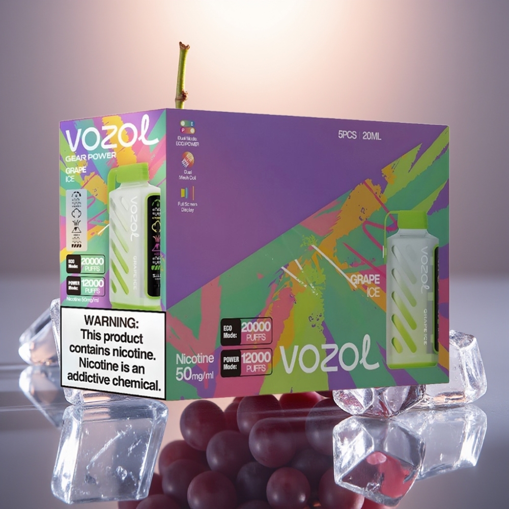 VOZOL Gear Power 20000 Puffs SiLC Tech Kaksoishuotokela Rapean Jään Rapea