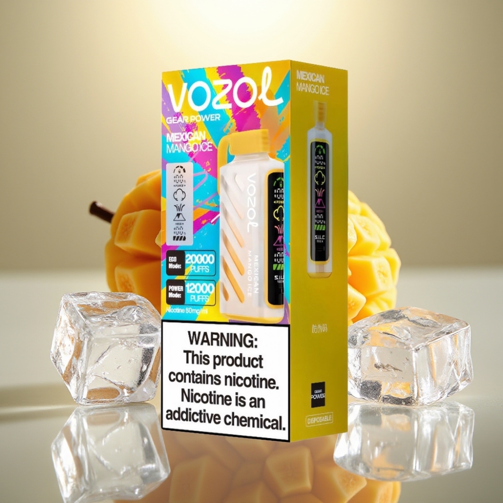 VOZOL Gear Power 20000 Pähkinäistä Meksikolainen Mango-Jää SiLC Tech 20mL