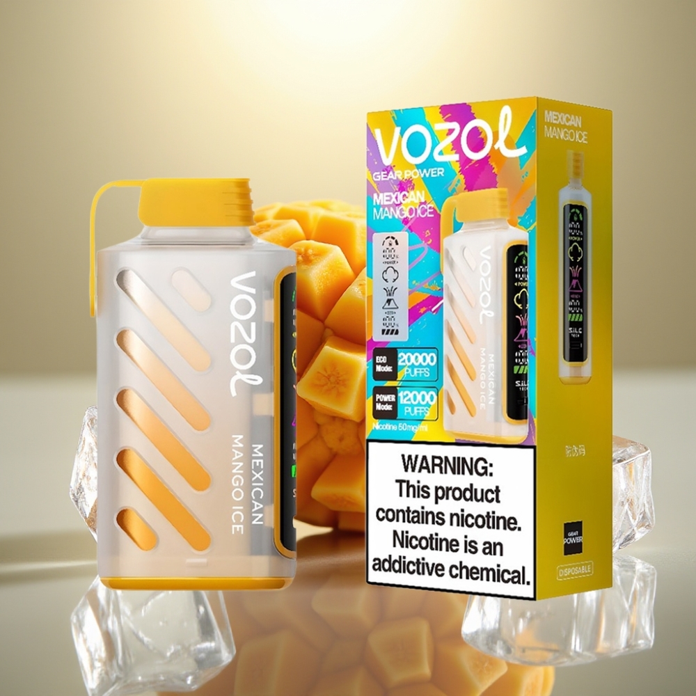 VOZOL Gear Power 20000 Pähkinäistä Meksikolainen Mango-Jää SiLC Tech 20mL