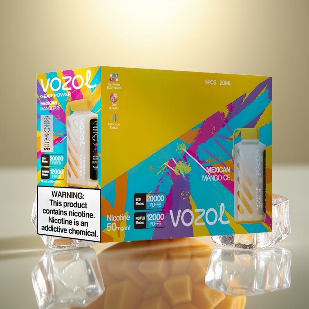 VOZOL Gear Power 20000 Pähkinäistä Meksikolainen Mango-Jää SiLC Tech 20mL
