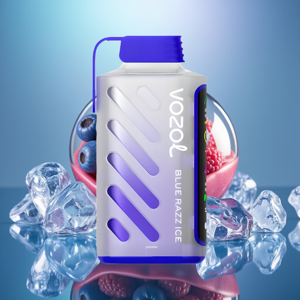 VOZOL Gear Power 20000 Pähkinät Disposable Vape Sininen Vadelma-Jää Dual Mesh Coil