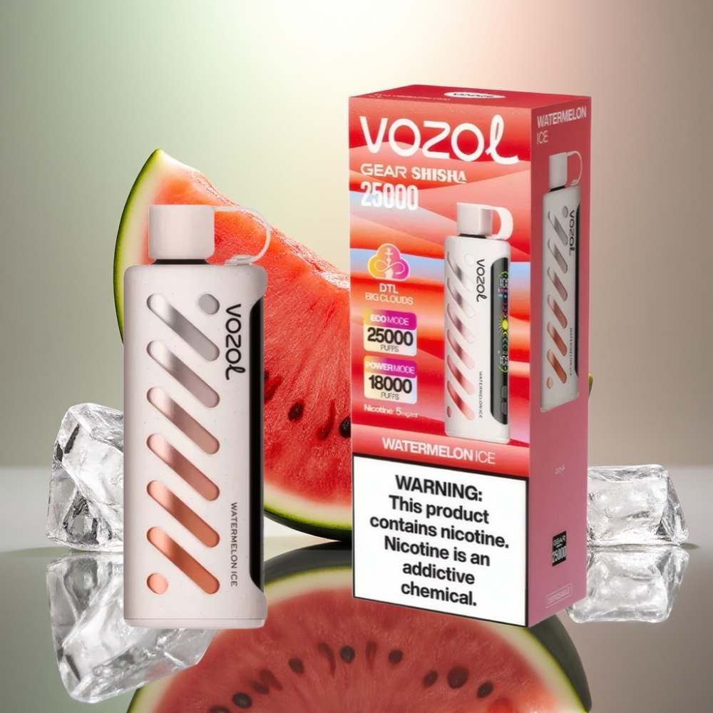 VOZOL Gear Shisha 25000 Puffaa Vesimeloni-Jää SiLC Tech Dual Mesh