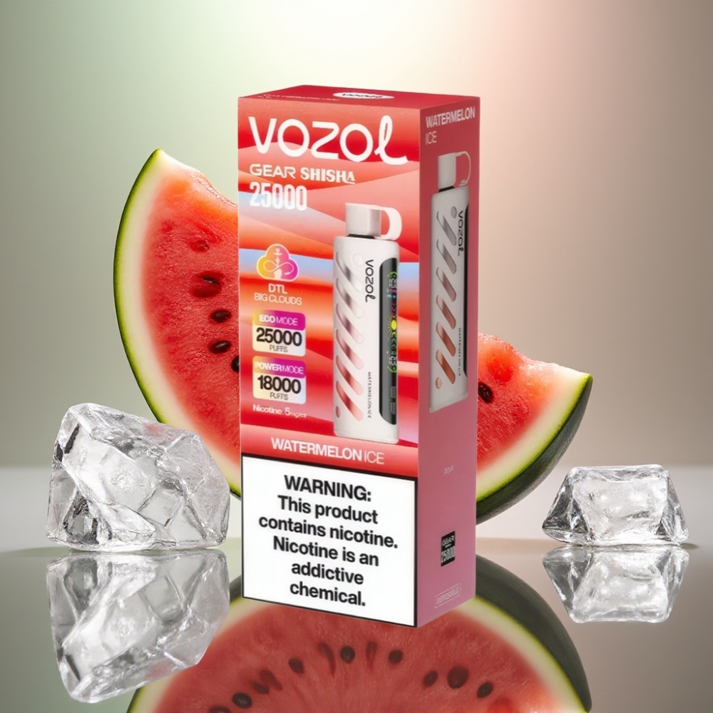 VOZOL Gear Shisha 25000 Puffaa Vesimeloni-Jää SiLC Tech Dual Mesh
