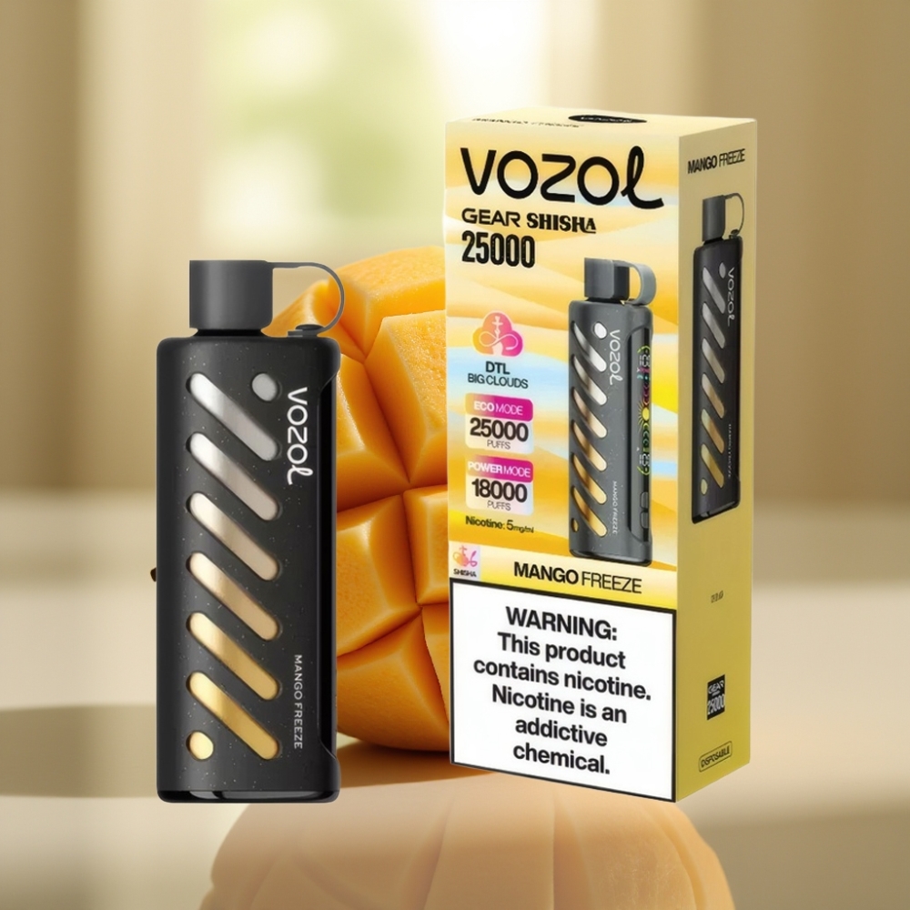 VOZOL Gear Shisha 25000 Puffs Dual Mesh Dual Modes Mango Jäädyke