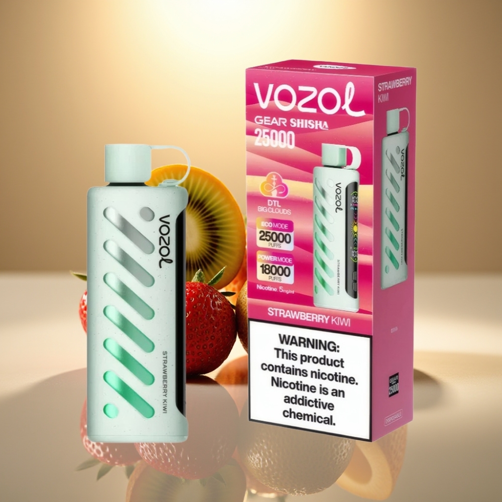 VOZOL Gear Shisha 25000 Puffs Mansikkakiivi SiLC Tech Dual Mesh