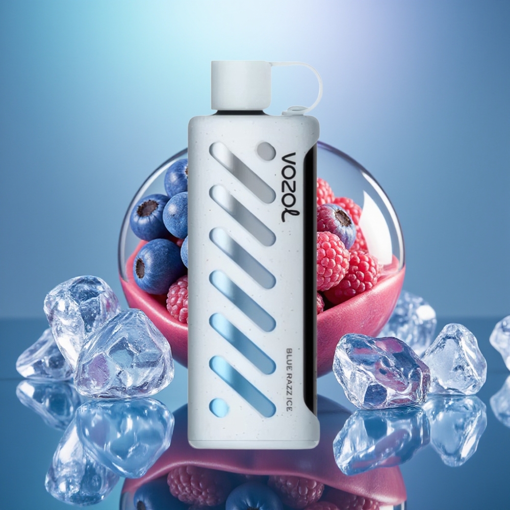 VOZOL Gear Shisha 25000 Puffs Sininen Vadelma-Jää Dual Mesh Dual Modes 1000mAh